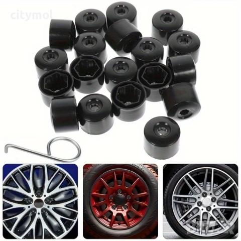 Комплект 20 капачки за болтове на джанти + инструмент за вадене, снимка 7 - Аксесоари и консумативи - 53205930