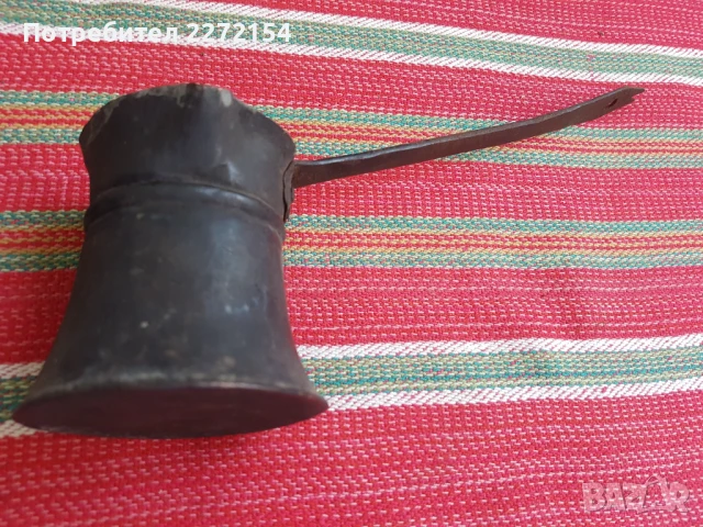 Османско бакърено джезве , снимка 3 - Антикварни и старинни предмети - 51387156