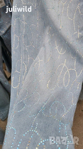 Дънки с камъчета Сваровски ХL , снимка 2 - Дънки - 53872894