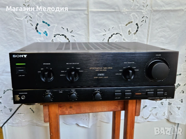 Усилвател SONY TA-F470 Две по 110 вата.  В отлично техническо и визуално състояние., снимка 2 - Ресийвъри, усилватели, смесителни пултове - 51377185