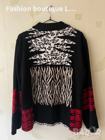 Уникална жилетка с цип L размер с животински принт ❤️🖤, снимка 2 - Жилетки - 53175986