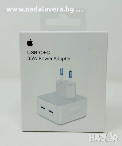  Адаптер зарядно DUAL USB C 35W Power Adapter Apple iPhone, снимка 2 - Оригинални зарядни - 37530621