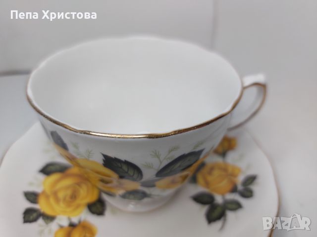 Чаша за чай от английски костен порцелан, снимка 3 - Чаши - 45255477