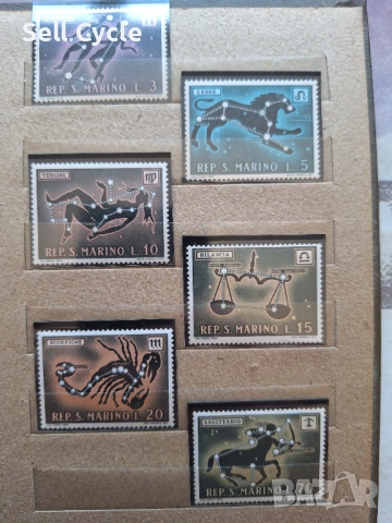 ✅ПОЩЕНСКИ МАРКИ - СЪЗВЕЗДИЯ - САН МАРИНО❗, снимка 3 - Филателия - 54084042
