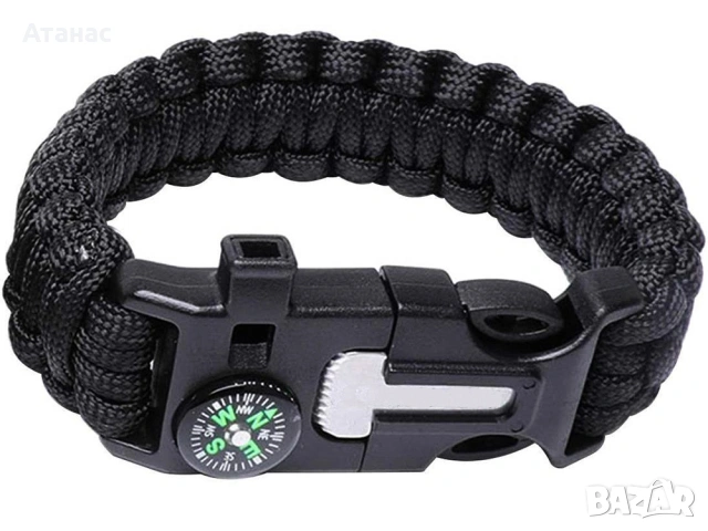Тактическа гривна за оцеляване 5-в-1 - Вашият спасителен комплект на китката