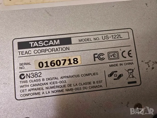 Tascam US-122L USB Interface Midi, снимка 4 - Аудиосистеми - 47533170