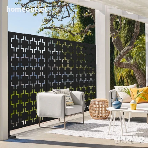 ПРОМОЦИЯ Елегантен параван от поцинкована стомана FENCY SUUS-DXB-S180120-B-S073, снимка 4 - Паравани - 51039812