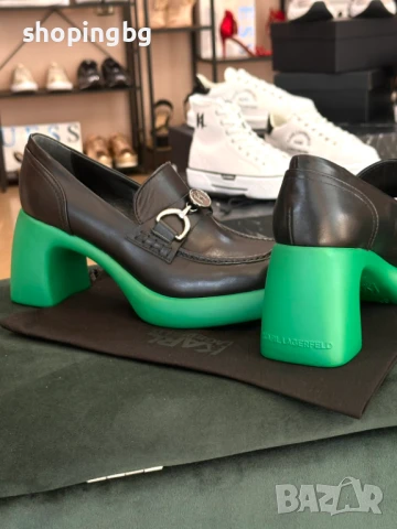 Дамски лоуфъри на ток Karl Lagerfeld  355 лв., снимка 2 - Дамски обувки на ток - 51052801