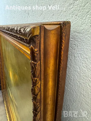 Огромна авторска картина с рамка-морски пейзаж №6811 , снимка 6 - Антикварни и старинни предмети - 49934398