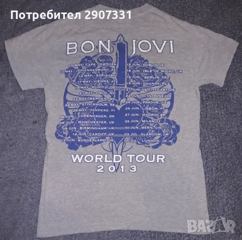 Тениска групи Bon Jovi. Tour 2013, снимка 2 - Тениски - 48254292