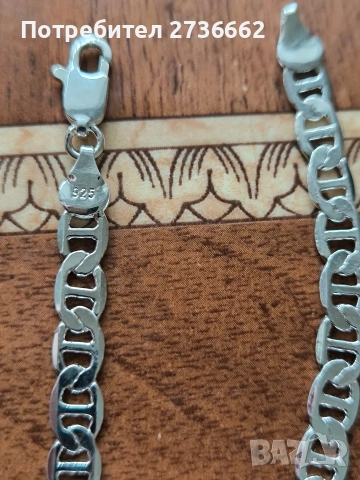Сребърна гривна " Mariner" , снимка 3 - Гривни - 53431072