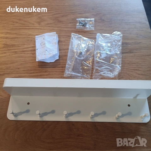 Стенна закачалка за ключове с рафт от неръждаема стомана – 6 куки, снимка 8 - Други стоки за дома - 53121229