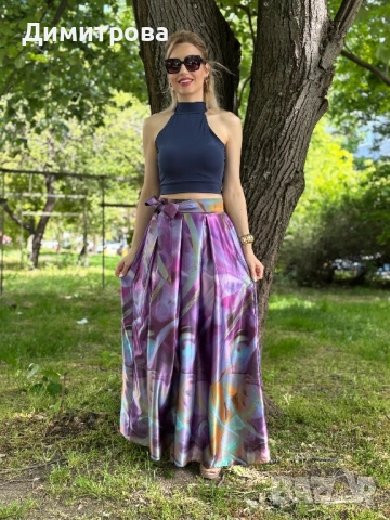 Дамска сатен пола XS-M, снимка 3 - Поли - 52004342