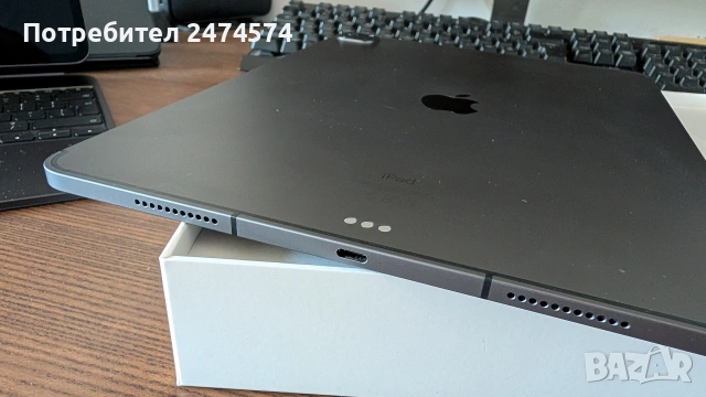 iPad pro M1 12.9 cellular 2021 5th gen, APPLE PEN , 2 кейс и Paperlike, снимка 2 - Таблети - 53452470
