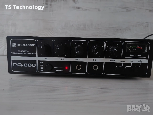 Усилвател MONACOR PA-880, снимка 2 - Ресийвъри, усилватели, смесителни пултове - 53215086