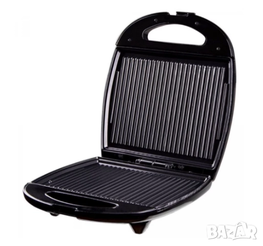 Сандвич тостер Rosberg 1200W, Грил незалепващи плочи, Черен