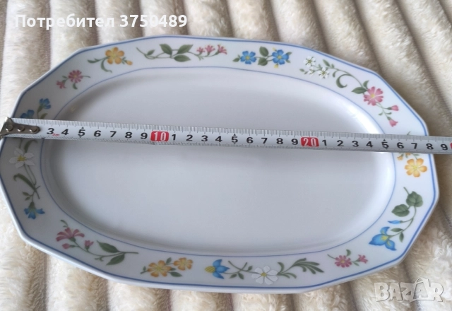 Плато и захарница с нежен флорален декор, снимка 6 - Аксесоари за кухня - 52211880