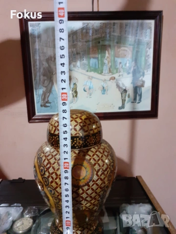 Сатцума Satsuma стара голяма ваза буркан порцелан, снимка 6 - Антикварни и старинни предмети - 53357694