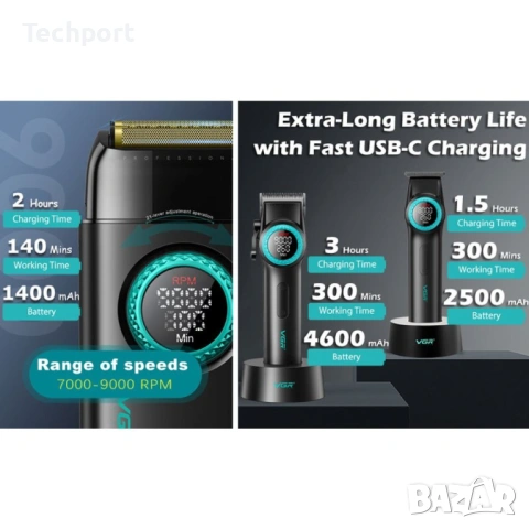 VGR Professional Barber Combo 4 в 1, снимка 3 - Машинки за подстригване - 53588803