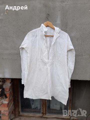 Старинна Мъжка кенарена риза #3, снимка 1 - Антикварни и старинни предмети - 45728093