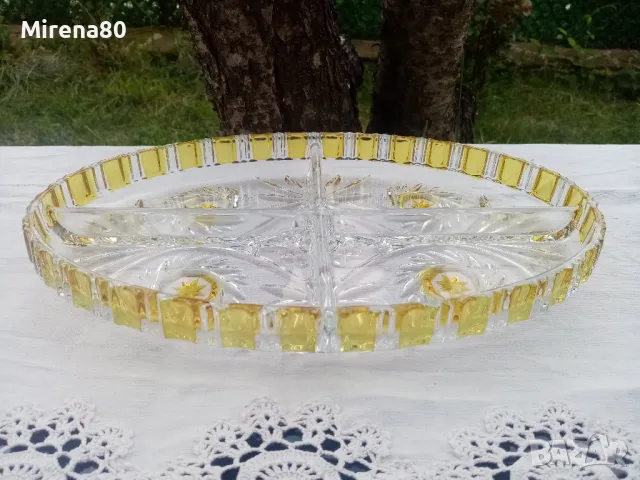 * Walther Glass * - кристален сет в жълто !, снимка 2 - Декорация за дома - 50146208