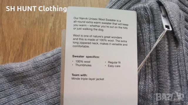 NEO MON DO Narvik Wool Sweater 100% Wool размер M пуловер 100% Вълна - 1623, снимка 9 - Екипировка - 52725949