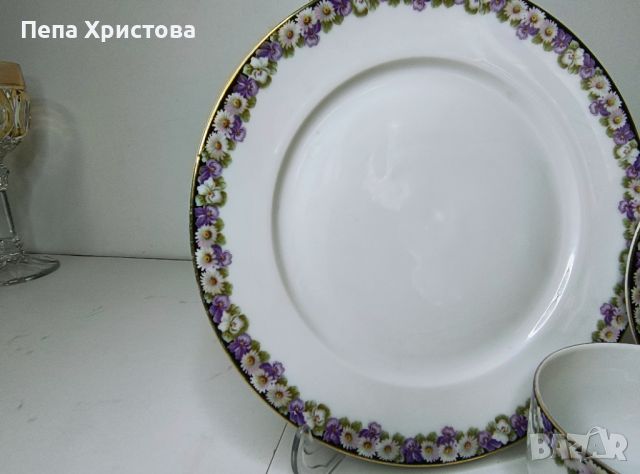 Троен сет за чай от немски порцелан Rosenthal, снимка 8 - Чаши - 46413912