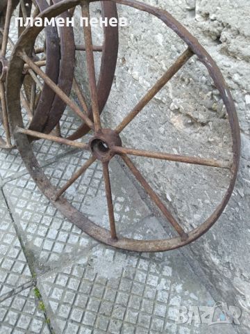 Железни колела за каруца, снимка 5 - Антикварни и старинни предмети - 45295934