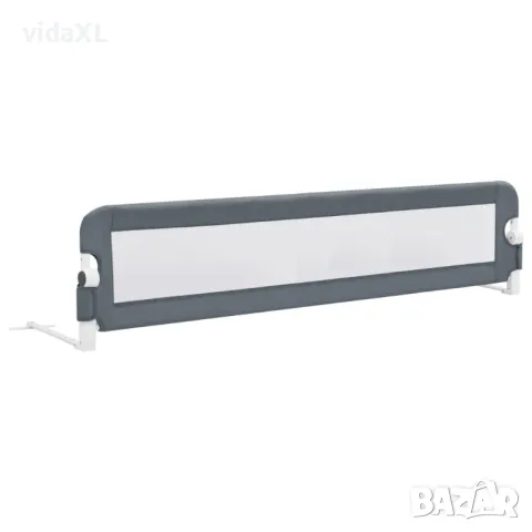 vidaXL Ограничител за детско легло, сив, 180x42 см, полиестер(SKU:10177), снимка 1 - Други - 49248288