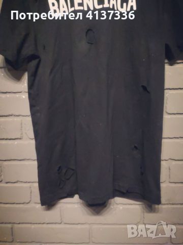 Маркова  тениска Balenciaga от 100% органичен памук - Унисекс,, снимка 3 - Тениски - 46365297