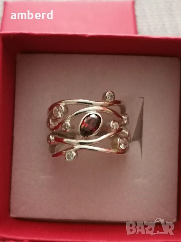 Страхотен сребърен  пръстен- модел R102, снимка 2 - Пръстени - 51987341