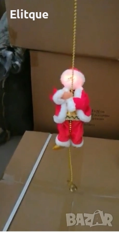 Катерещ се по мъниста Дядо Коледа. Височина на Дядо Коледа 13 см, снимка 16 - Други - 52787551