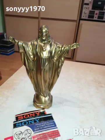 БОГ-МЕД МЕСИНГ 20Х15Х6СМ МАСИВНА ТЕЖКА ФИГУРА 2504251615, снимка 6 - Антикварни и старинни предмети - 50034730