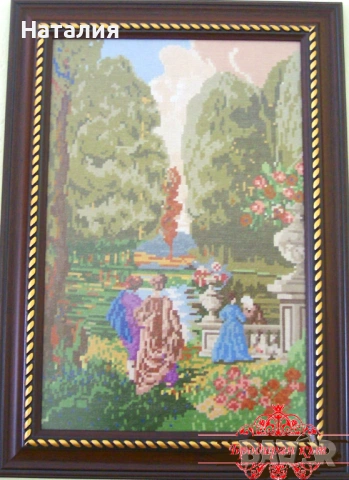 Ръчно бродирани гоблени с рамки, снимка 2 - Гоблени - 53122971