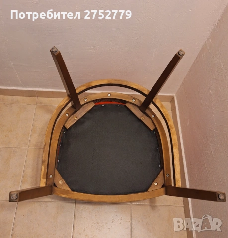 кресло , фотьойл. дъб, червена кадифена италианска дамаска. , снимка 6 - Дивани и мека мебел - 53878318