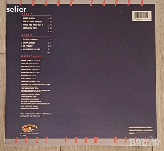 Frank Zappa ‎– Jazz From Hell, снимка 2 - Грамофонни плочи - 53639726
