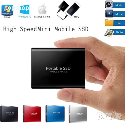Нови 12TB външени твърди дискове!Преносим SSD, външни твърди дискове, външни устройства за архивиран, снимка 4 - Външни хард дискове - 52725460