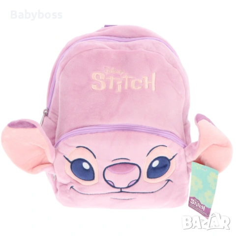 Плюшена раница за момиче с ушички Стич, снимка 2 - Раници - 53185062