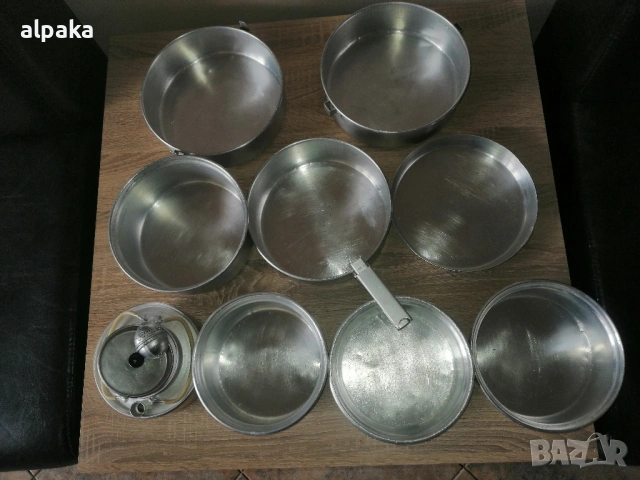 Продавам компактен алуминиев туристически комклект /съдове/ , снимка 3 - Други стоки за дома - 53990303