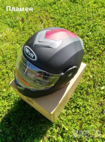 Каска за мотор шлем модуларна с визьор мотоциклетна NEVA, S,M,L,XL, снимка 7 - Аксесоари и консумативи - 44666653