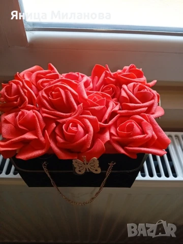 букет вечен от 11 рози , снимка 2 - Декорация за дома - 51217253