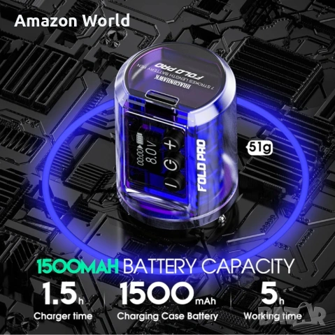 ‼️Безжична машина за татуировки Dragonhawk Fold Pro Pen Ротационна‼️, снимка 7 - Друга електроника - 53615153