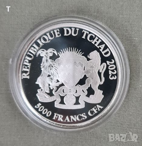 5000 francs 2023  Tchad 1 oz silver