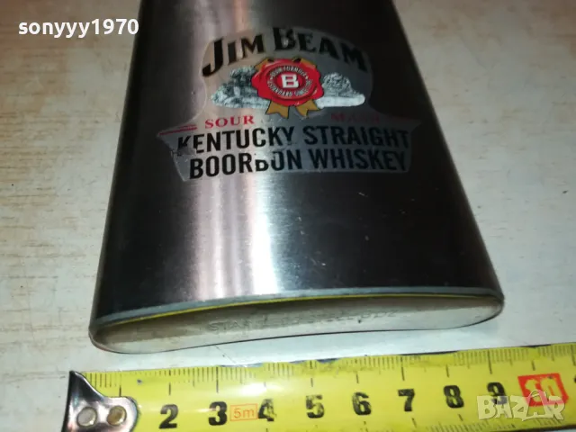 JIM BEAM-МЕТАЛНО ШИШЕ 1711241840, снимка 4 - Антикварни и старинни предмети - 48002894