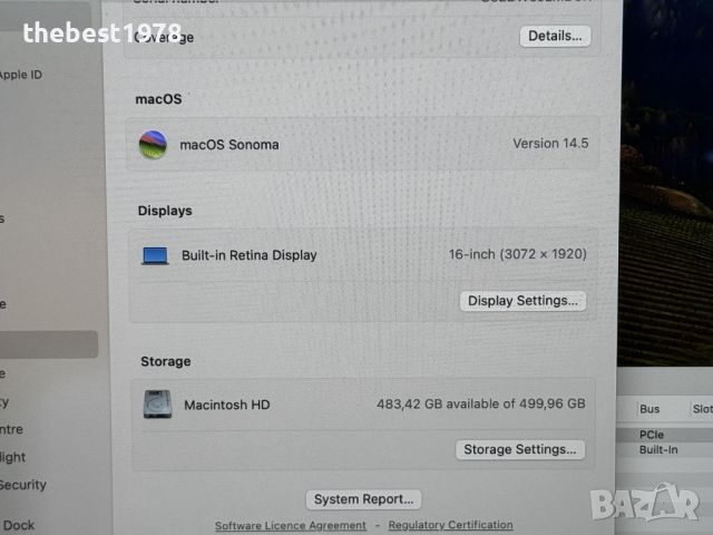 MacBook Pro 16`Core i9-9980HK/32GB DDR4/512GB SSD/AMD Pro 5500M/Бат 10ч, снимка 6 - Лаптопи за работа - 46725377