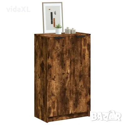 vidaXL Шкаф за обувки, опушен дъб, 59x35x100 см, инженерно дърво(SKU:817108), снимка 2 - Шкафове - 49397567