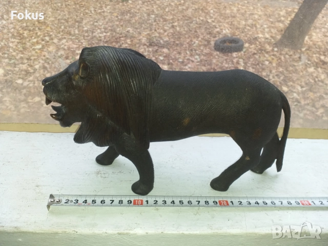 Страхотен и невероятен лъв от дърво абанос статуетка фигура, снимка 6 - Антикварни и старинни предмети - 52335650