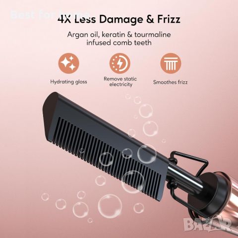 Гребени за брада и коса Terviiix Hot Comb Electric, снимка 3 - Преси за коса - 45635355