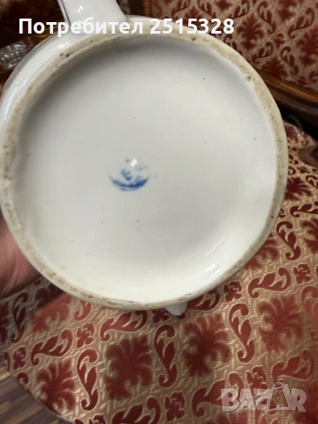 стар български порцеланов чайник, снимка 3 - Антикварни и старинни предмети - 53621693