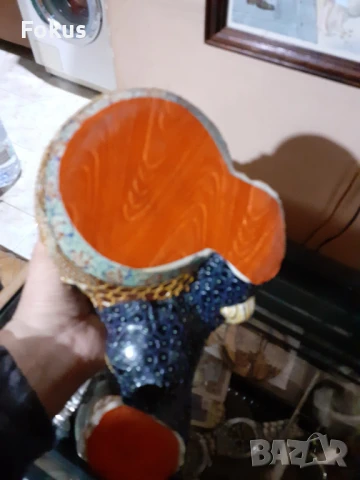 Сатцума Satsuma Kutani Стар порцелан фигура дракон, куче фу, снимка 5 - Антикварни и старинни предмети - 51007100